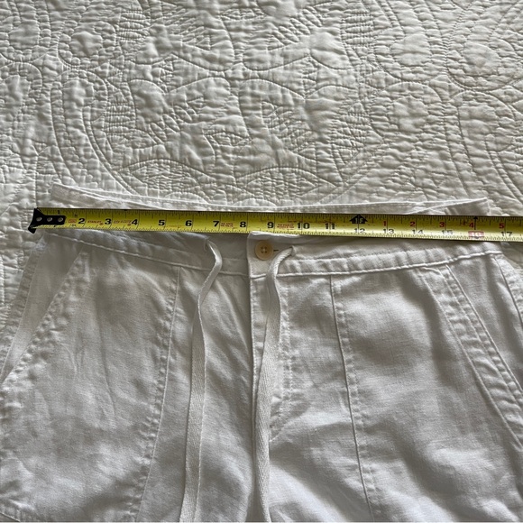 Ralph Lauren 100% Linen Wide Leg White Pants Size 6 - Picture 12 of 16